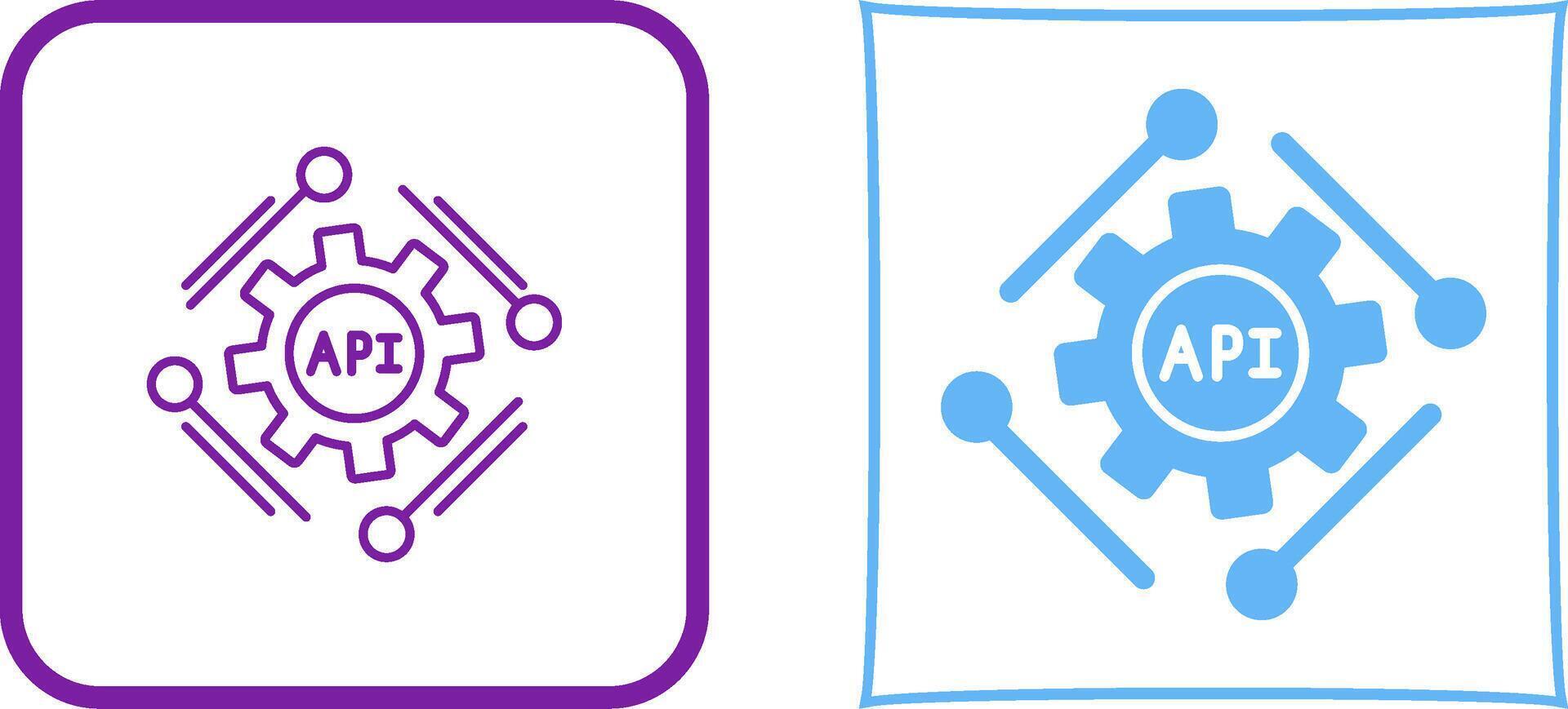 Api Icon Design vector