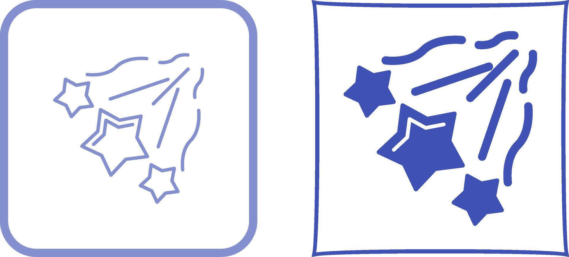 Falling Stars Icon Design vector