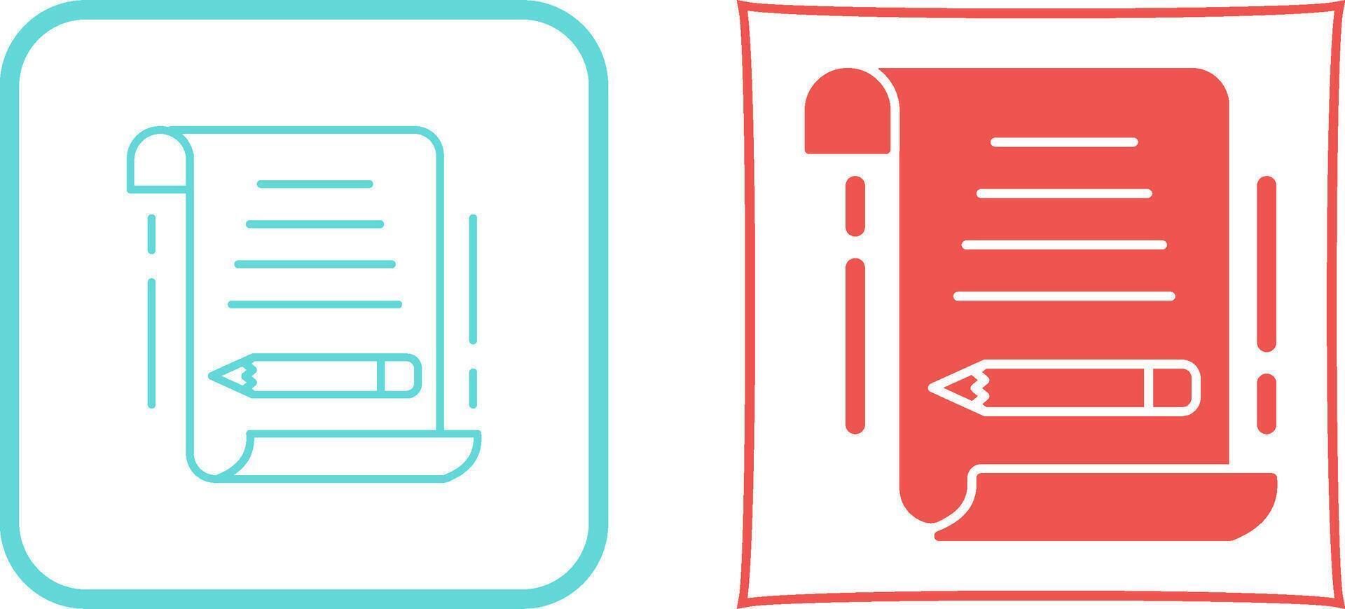 Write Icon Design vector
