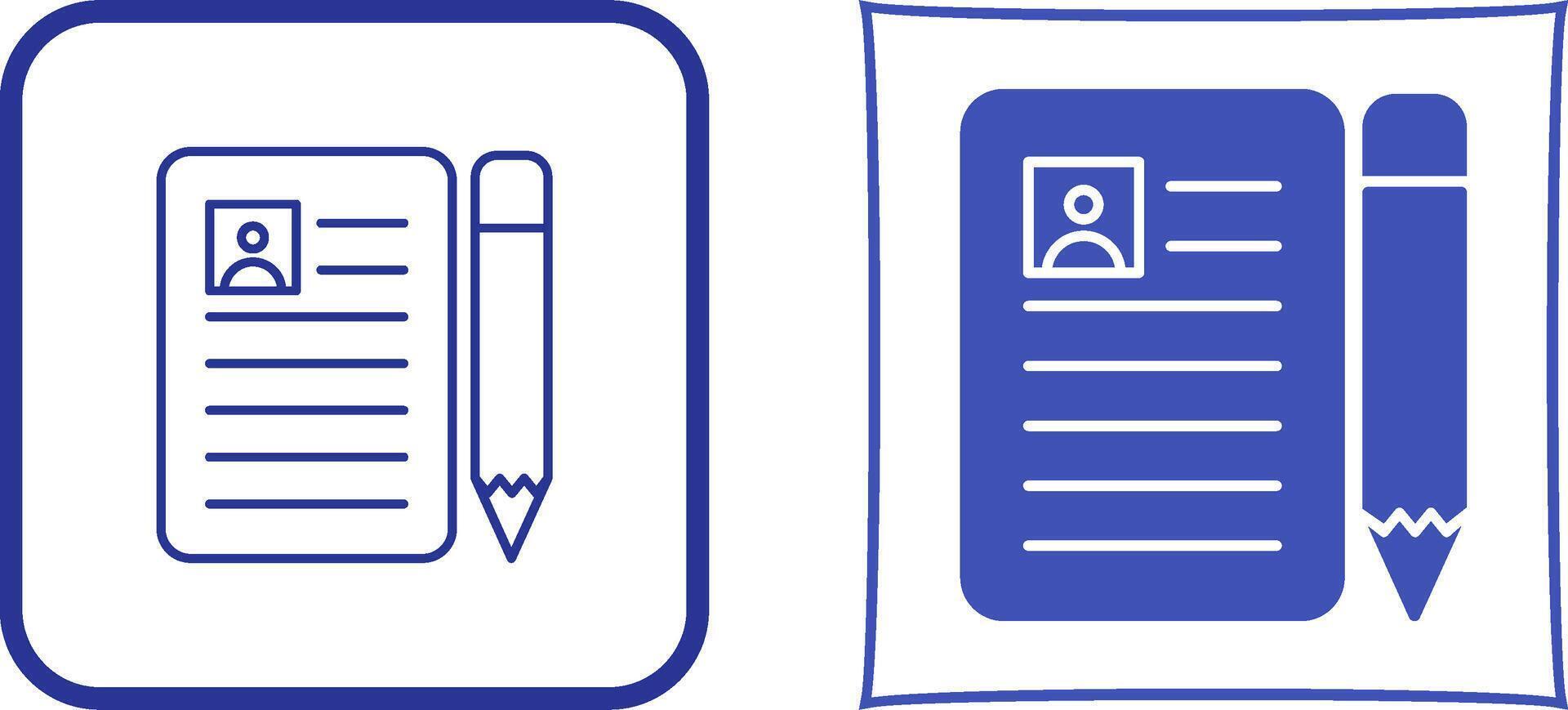 CV Icon Design vector