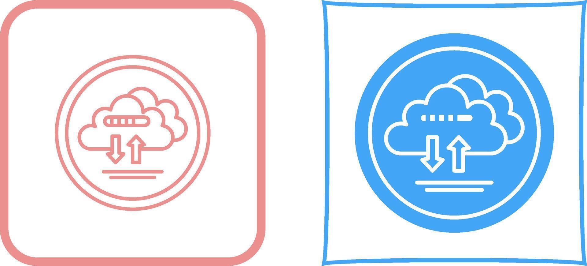 Cloud Data Icon Design vector