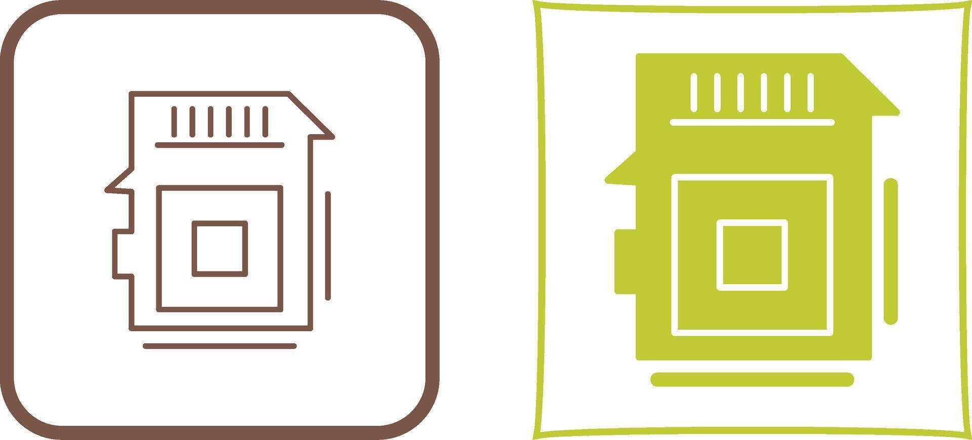 Sd Card Icon Design vector