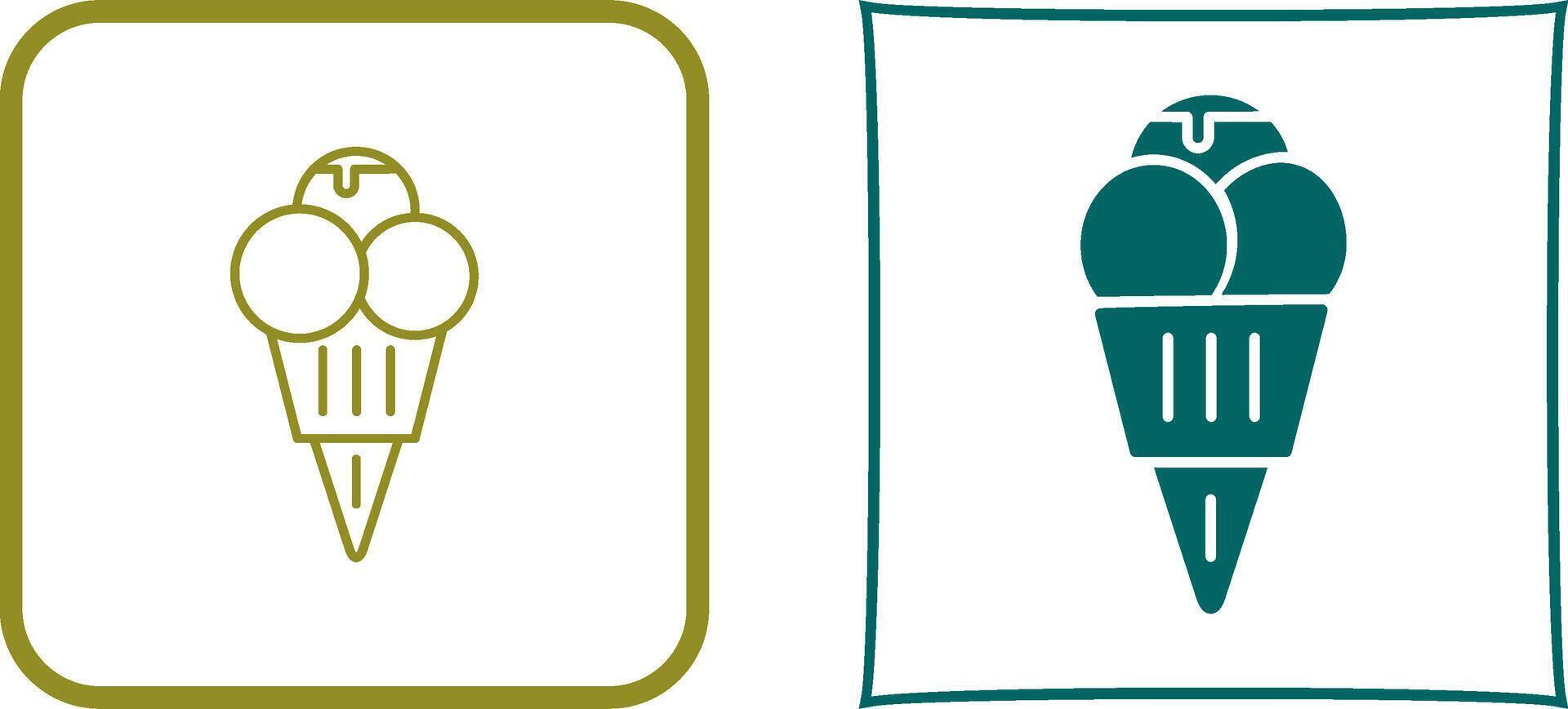 Ice cream Icon Design vector