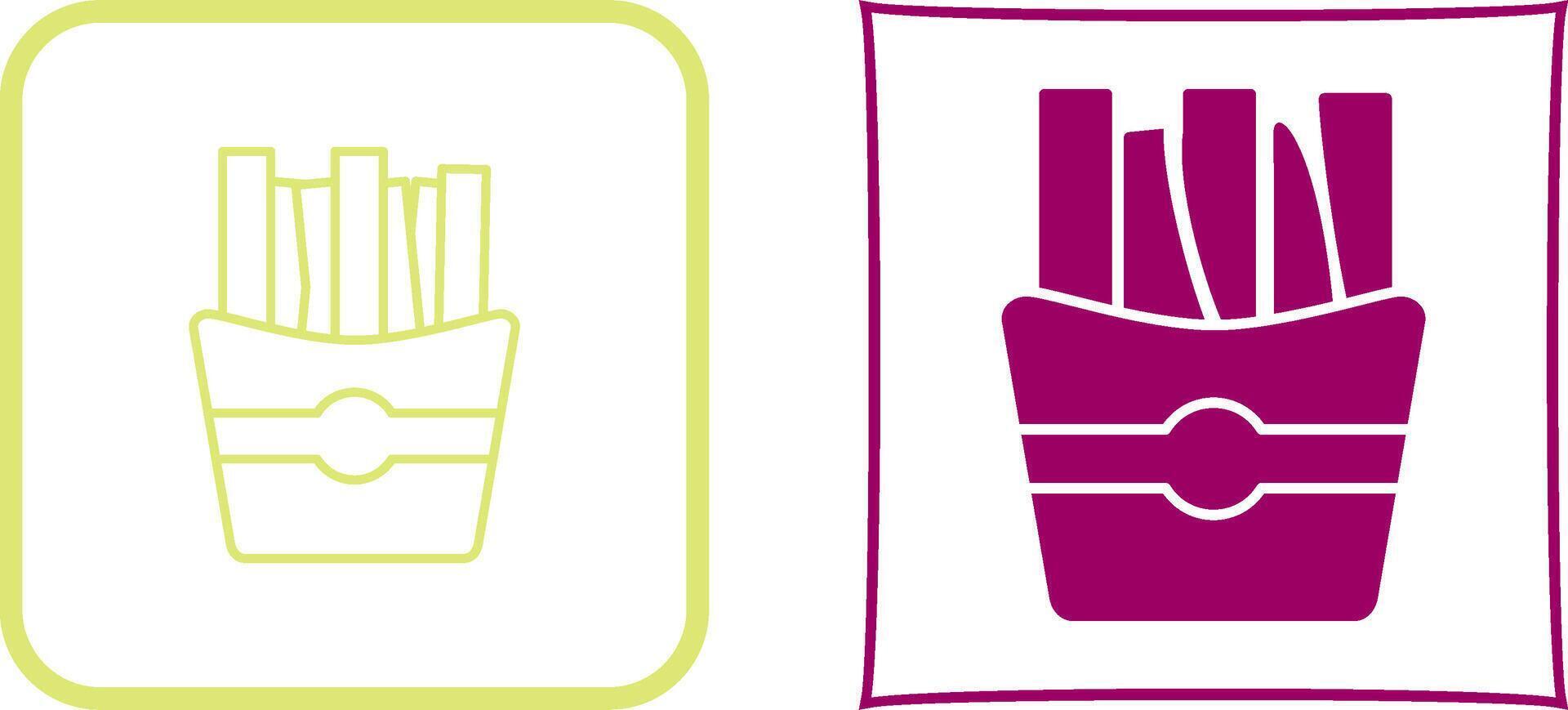 Fries Icon Design vector