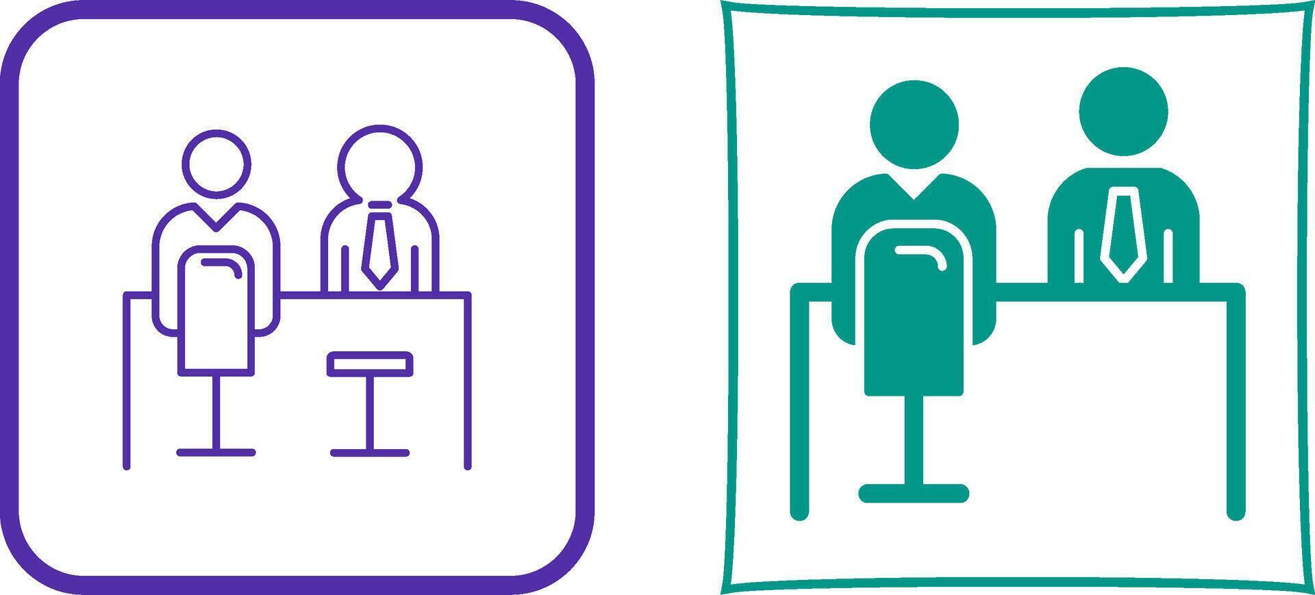 Employee Interview Icon Design vector