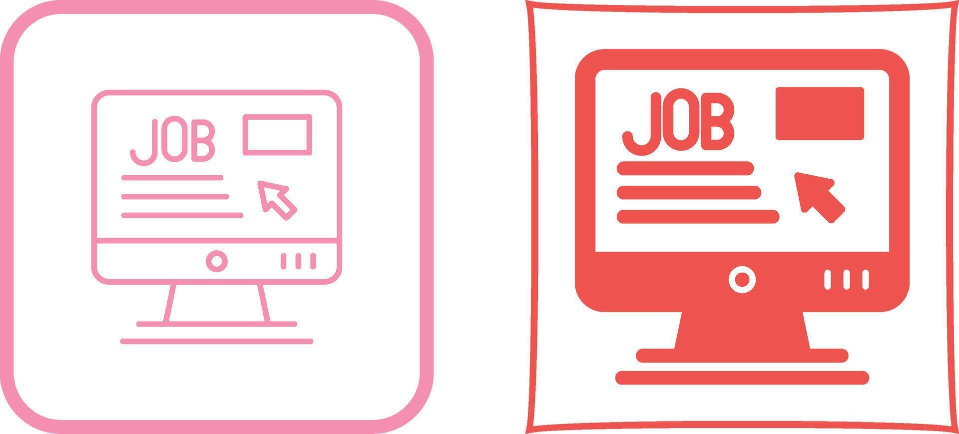 Online Job Icon Design vector