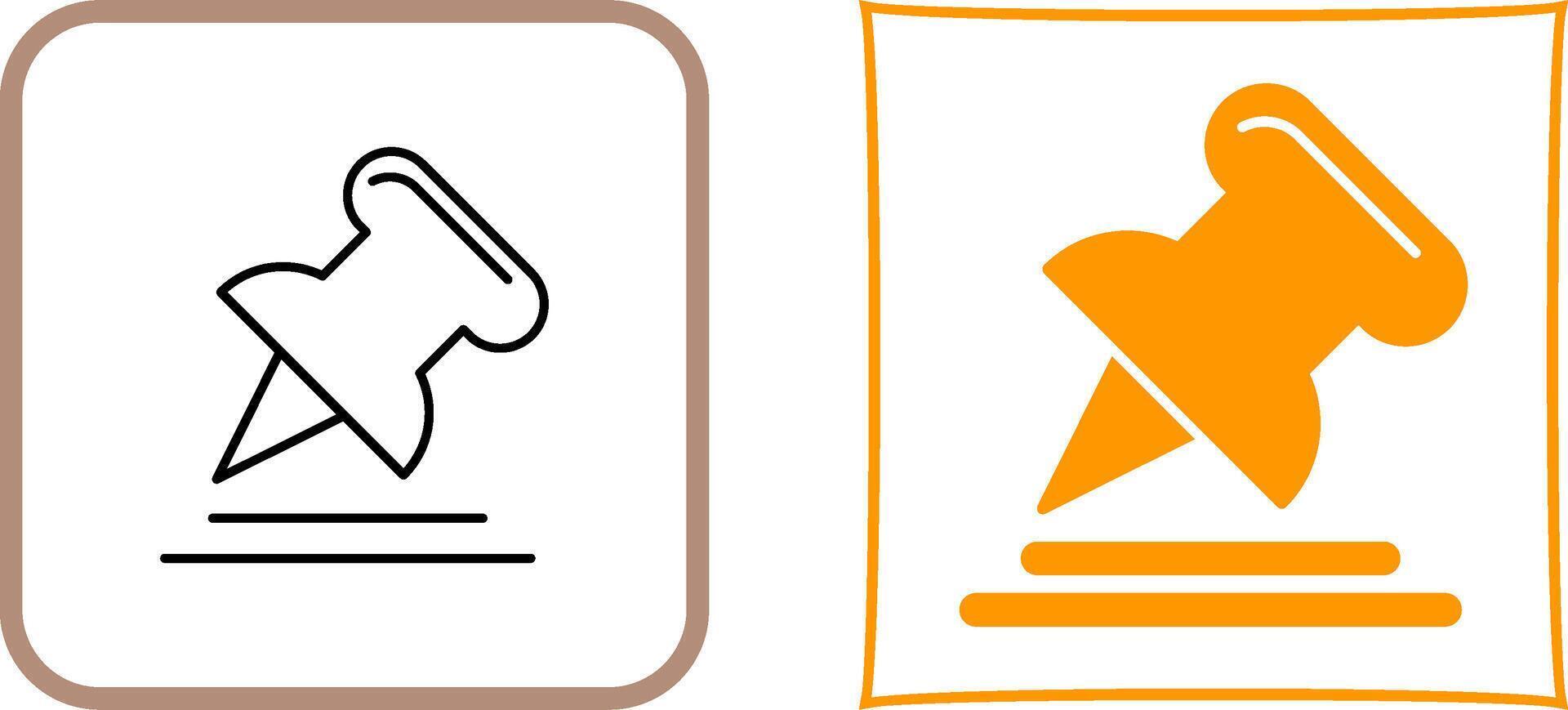 Pin Icon Design vector