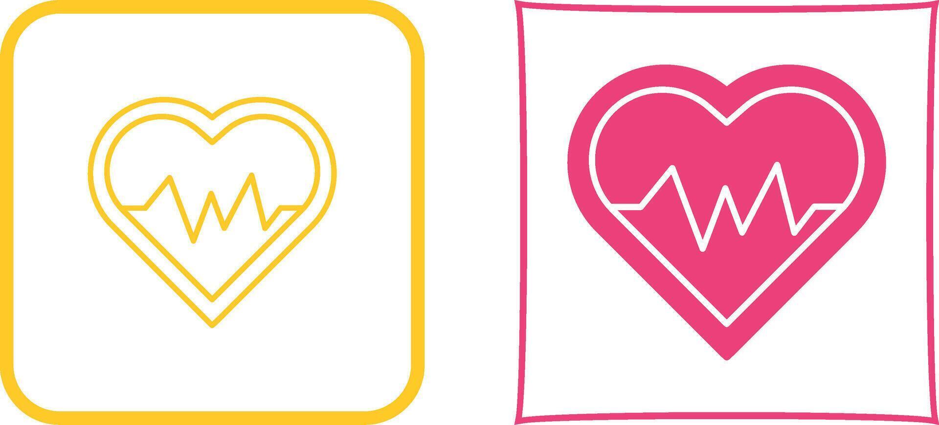 Heart Beat Icon Design vector