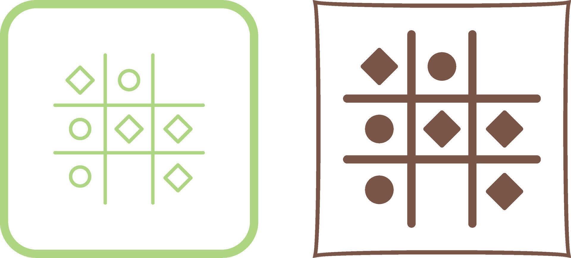Tic Tac Toe Icon Design vector