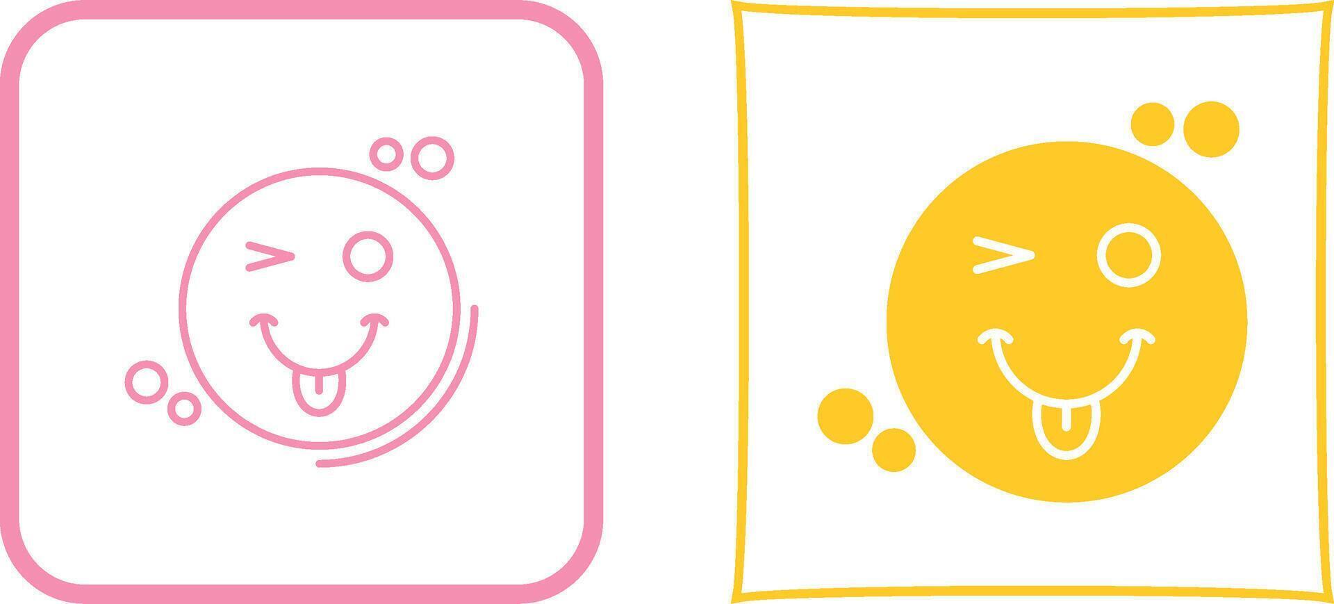 Tongue Out Icon Design vector