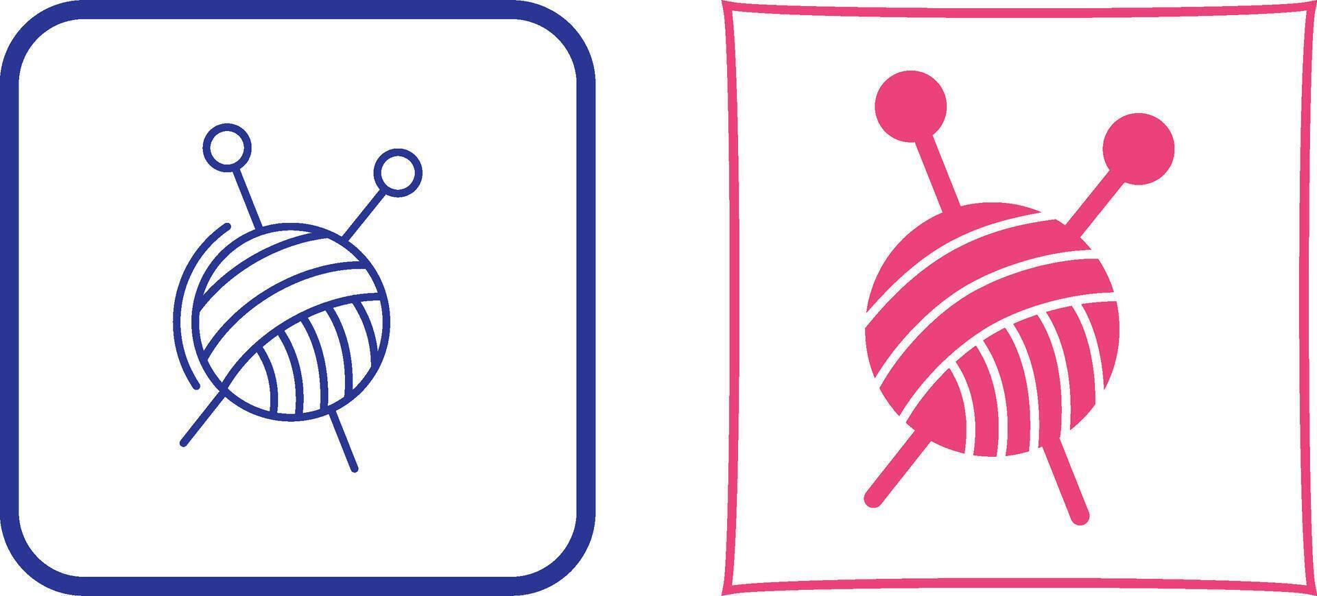 Knitting Icon Design vector