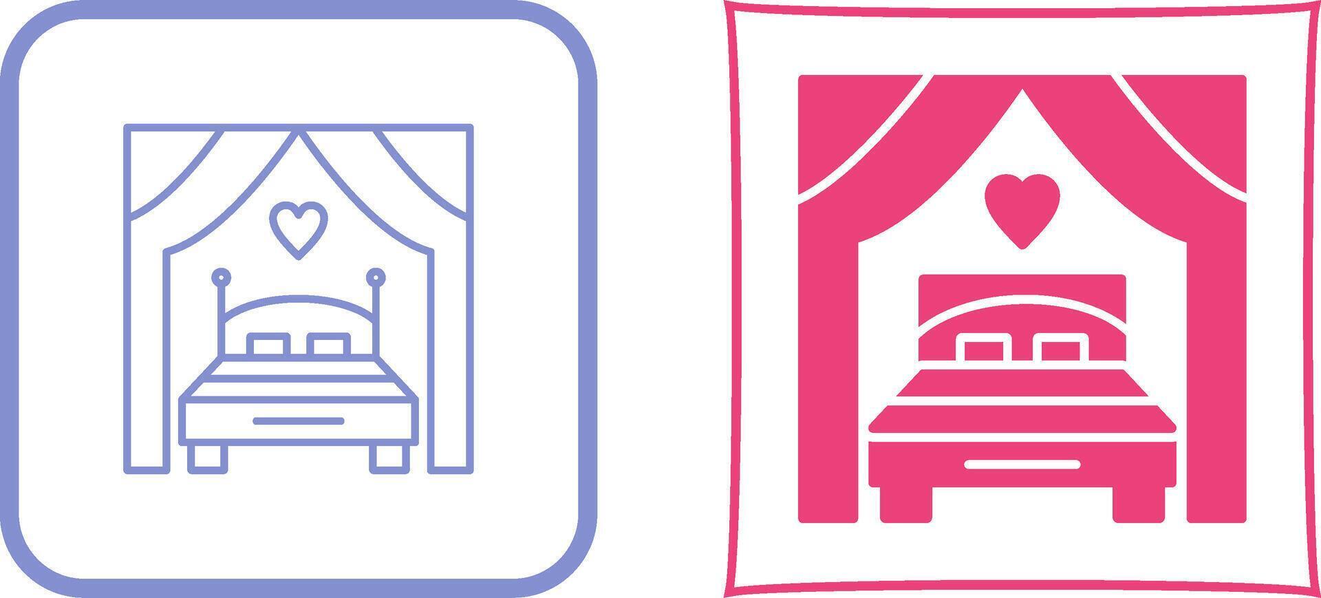 Bed Icon Design vector