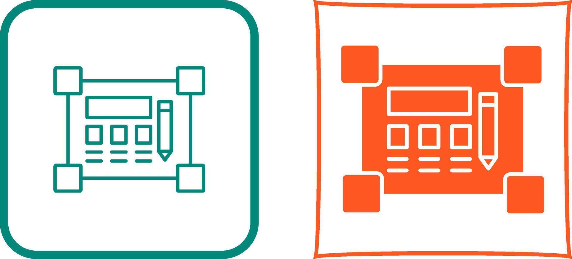 Blueprint Icon Design vector