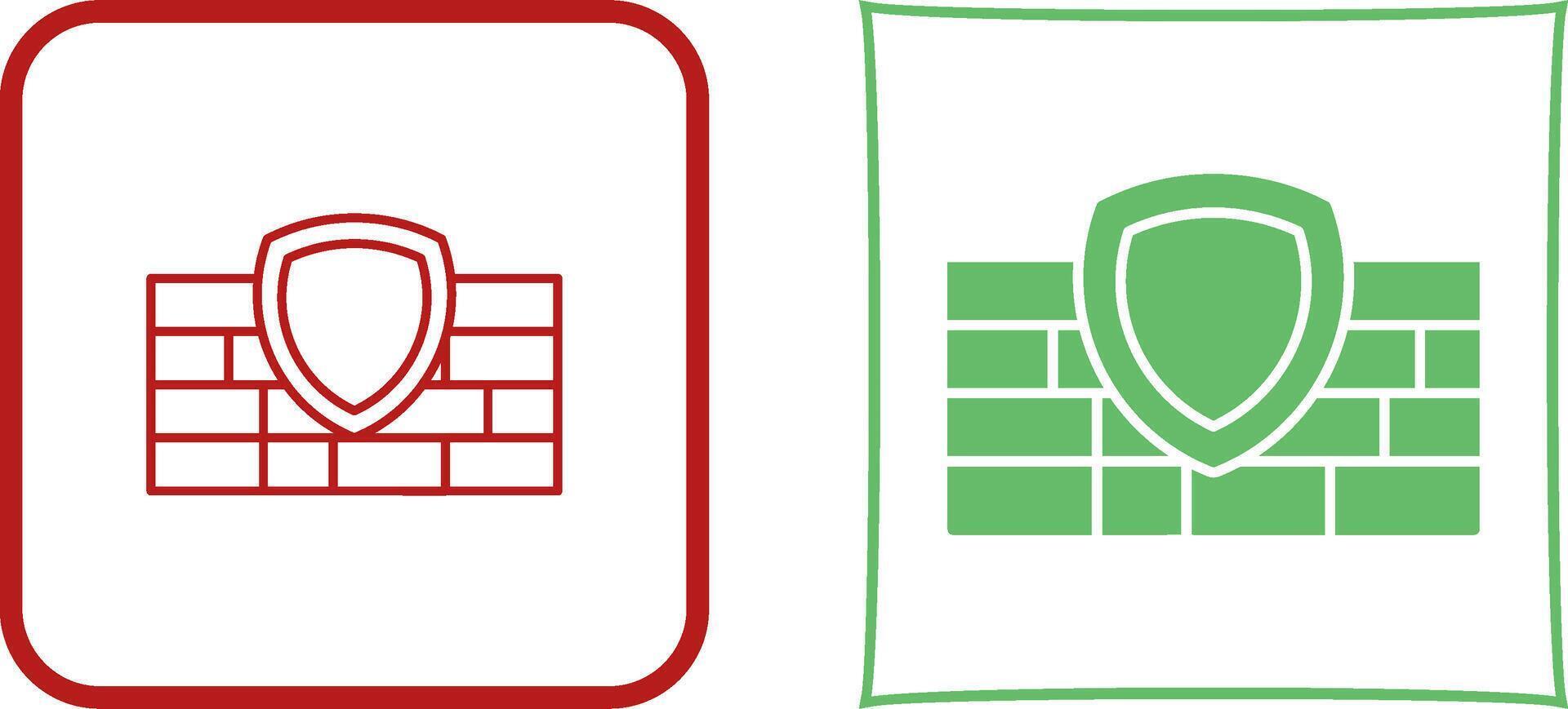 Firewall Icon Design vector