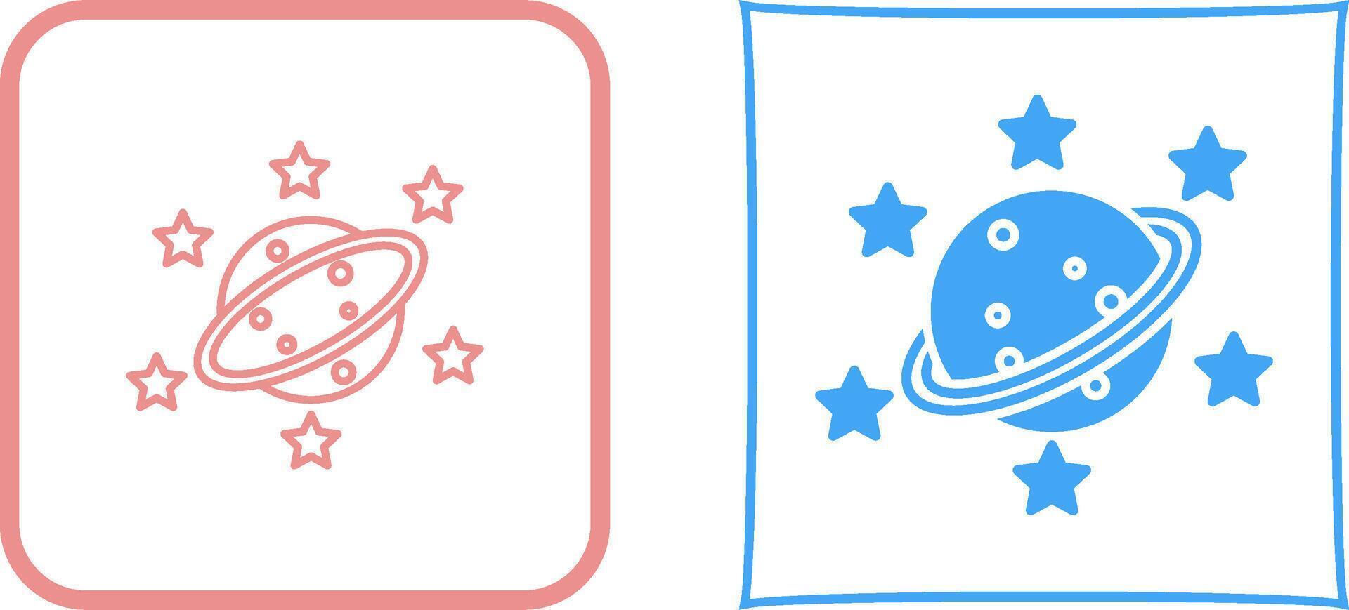 Saturn Icon Design vector