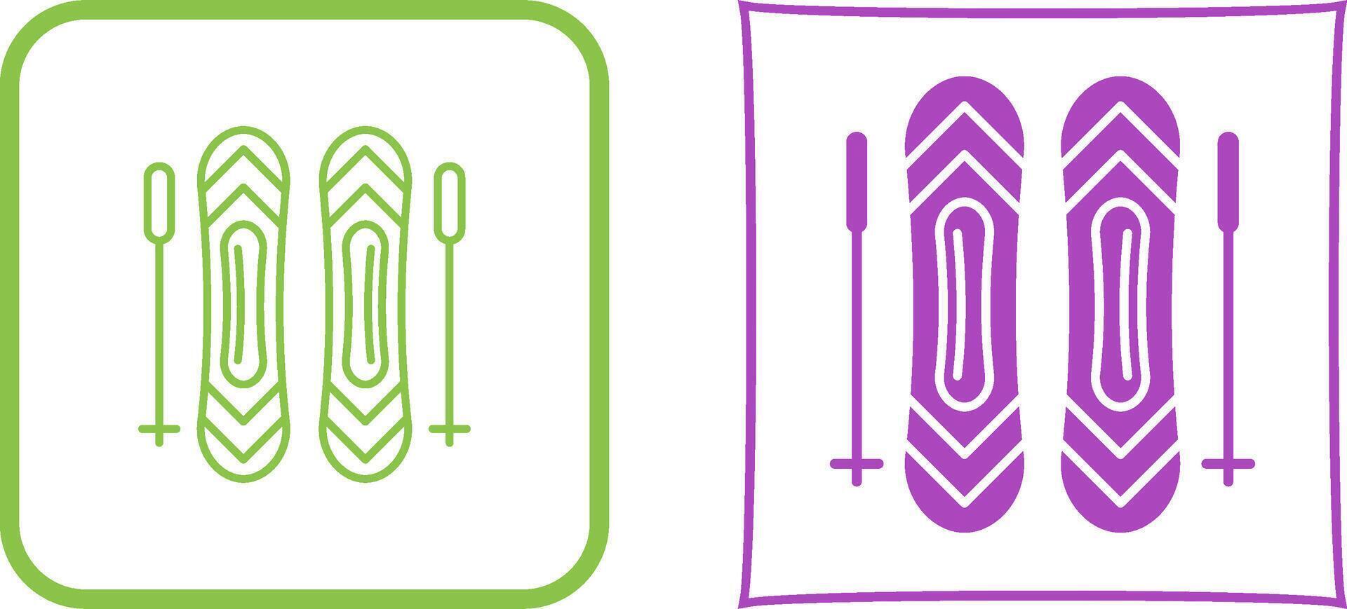 Ski Sticks Icon Design vector