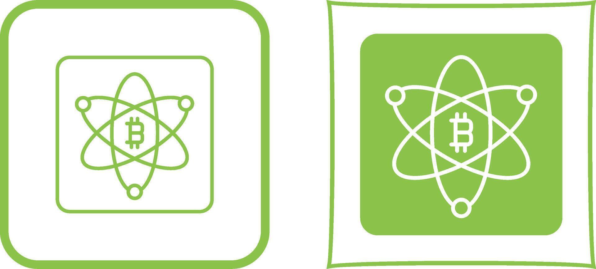 Bitcoin Science Icon Design vector