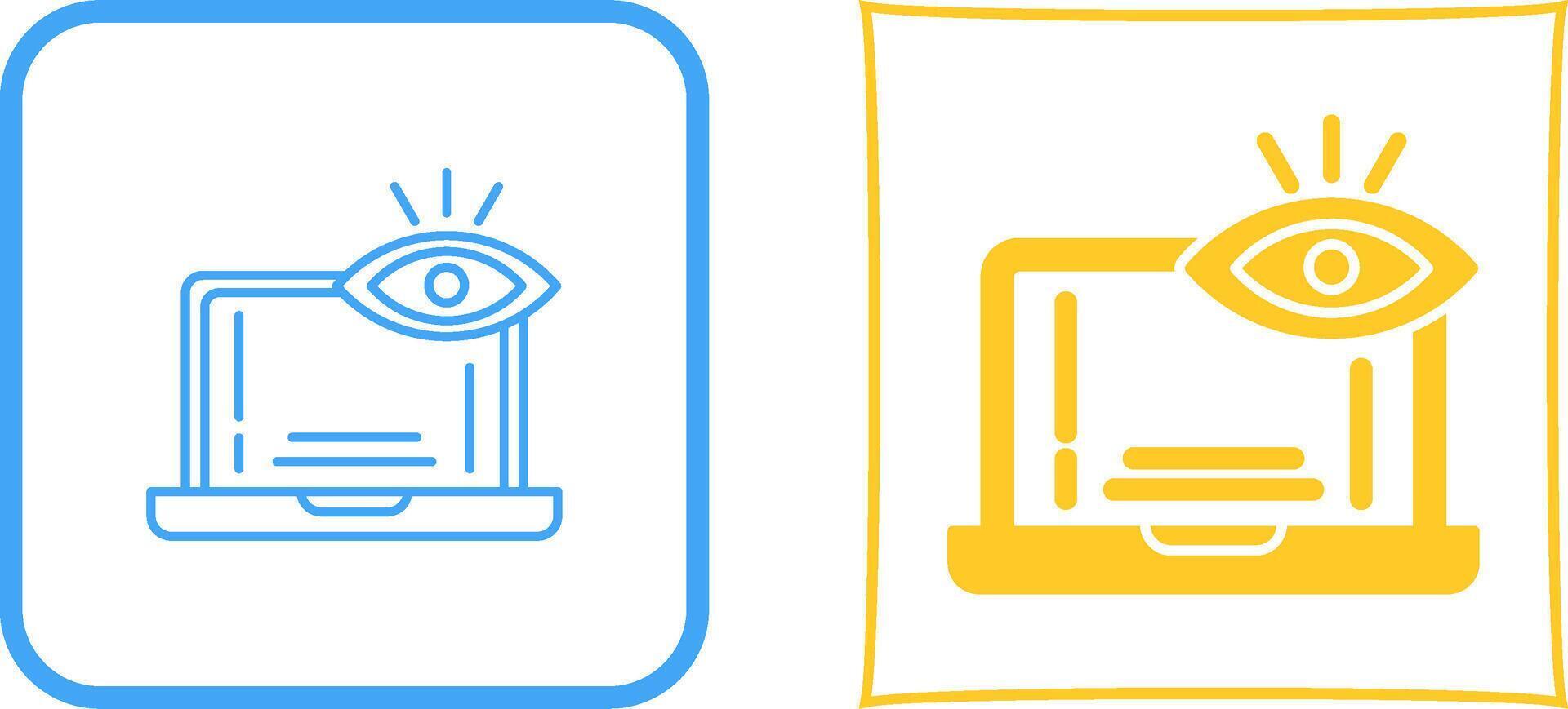 Monitoring Icon Design vector