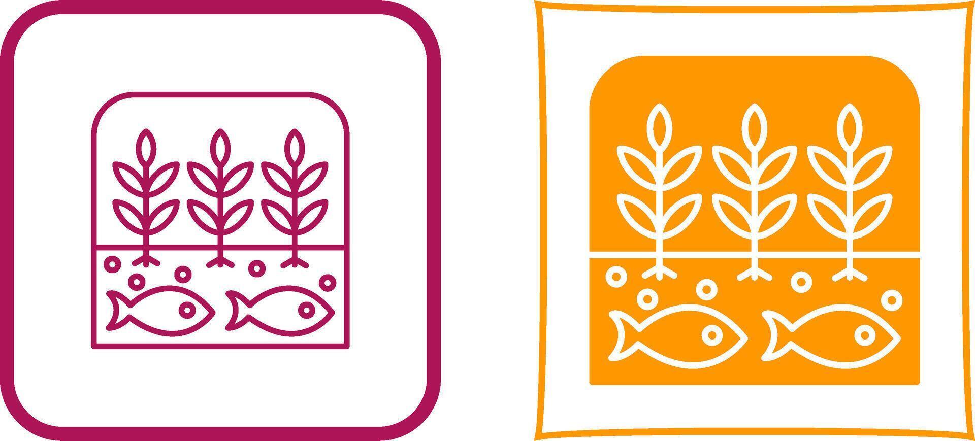 Hydroponic Icon Design vector