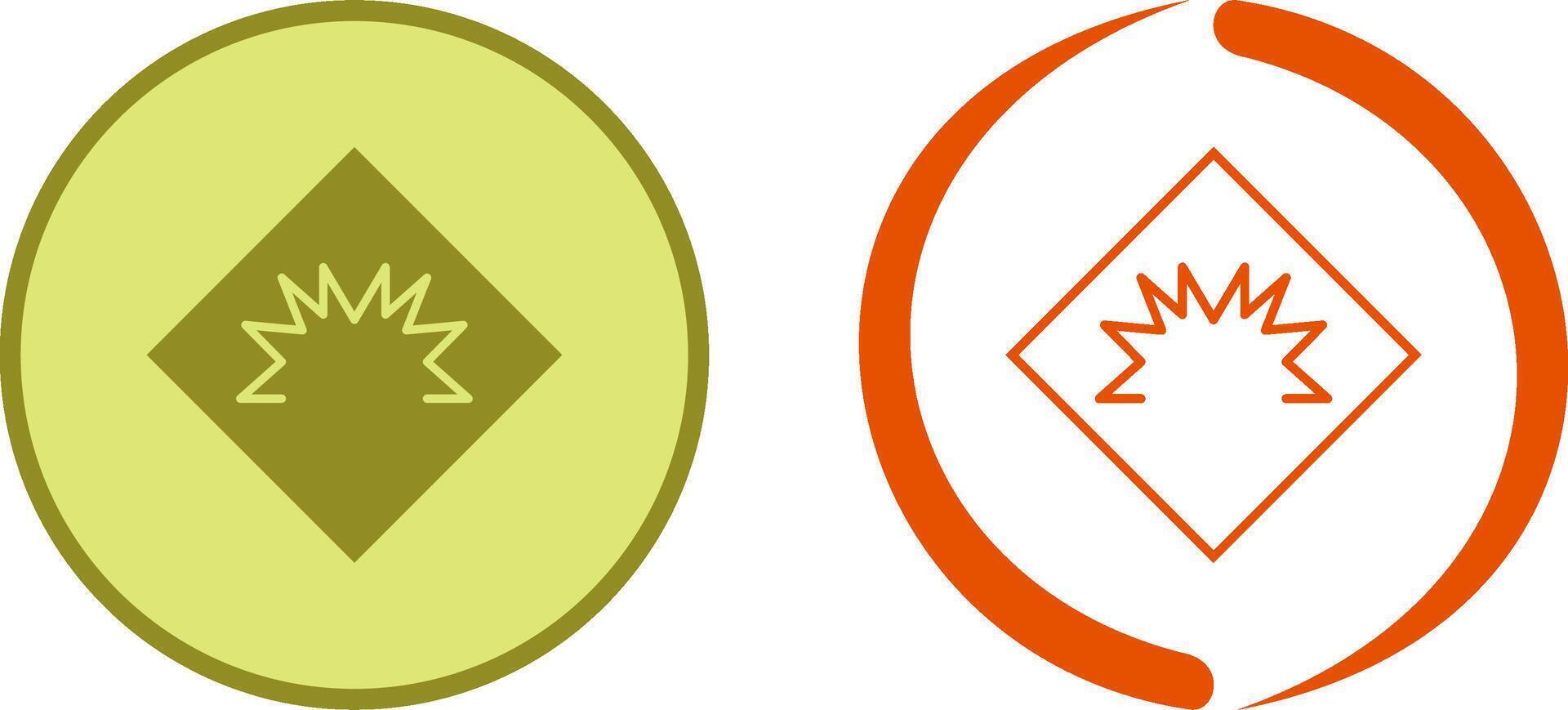 Danger of Welding Flash Icon Design vector