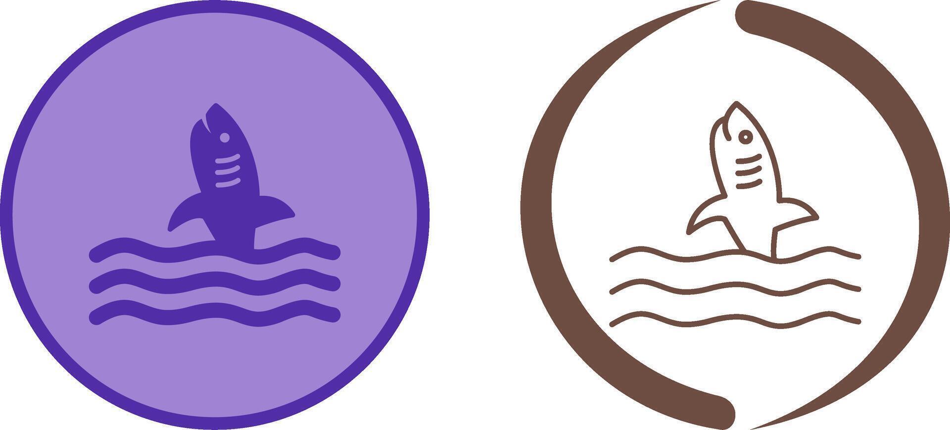 Dangerous Shark Icon Design vector