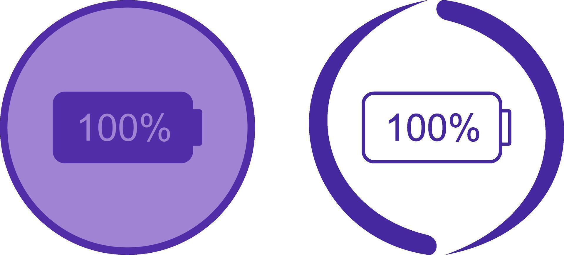 Unique Full Battery Icon Design vector