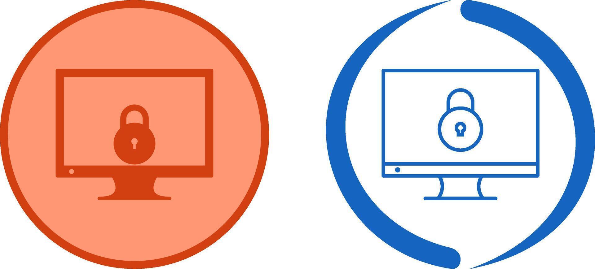Unique Closed Access Icon Design vector
