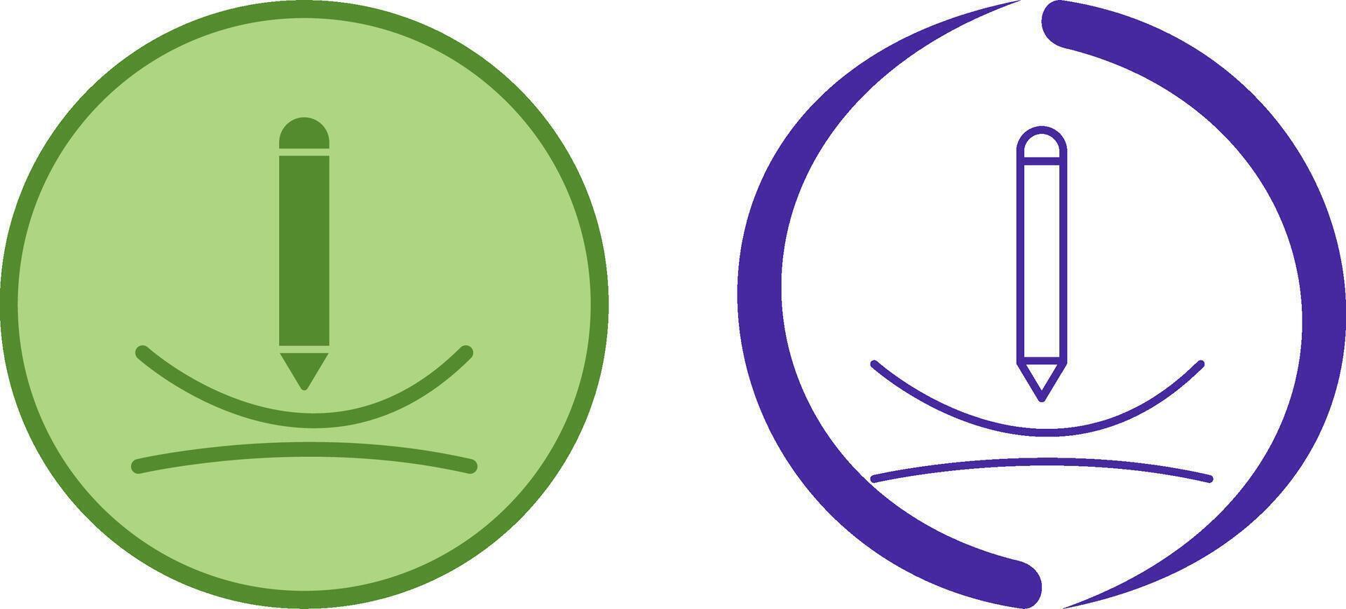 Draw Curve Icon Design vector