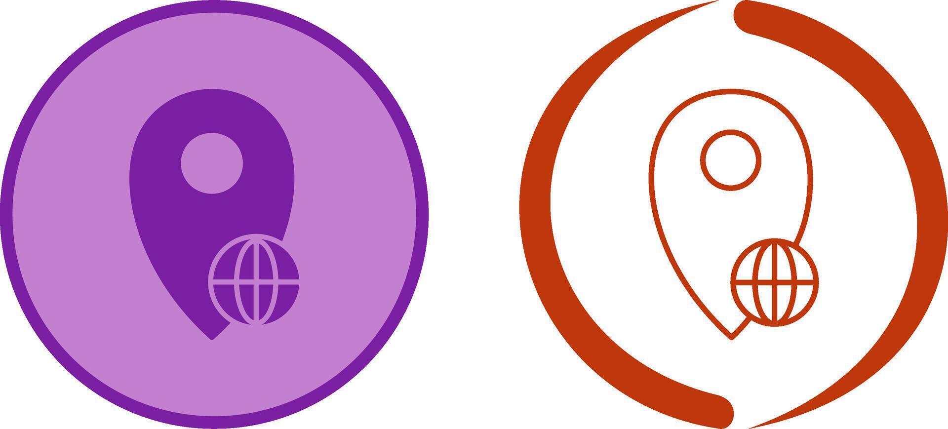Global Locations Icon Design vector