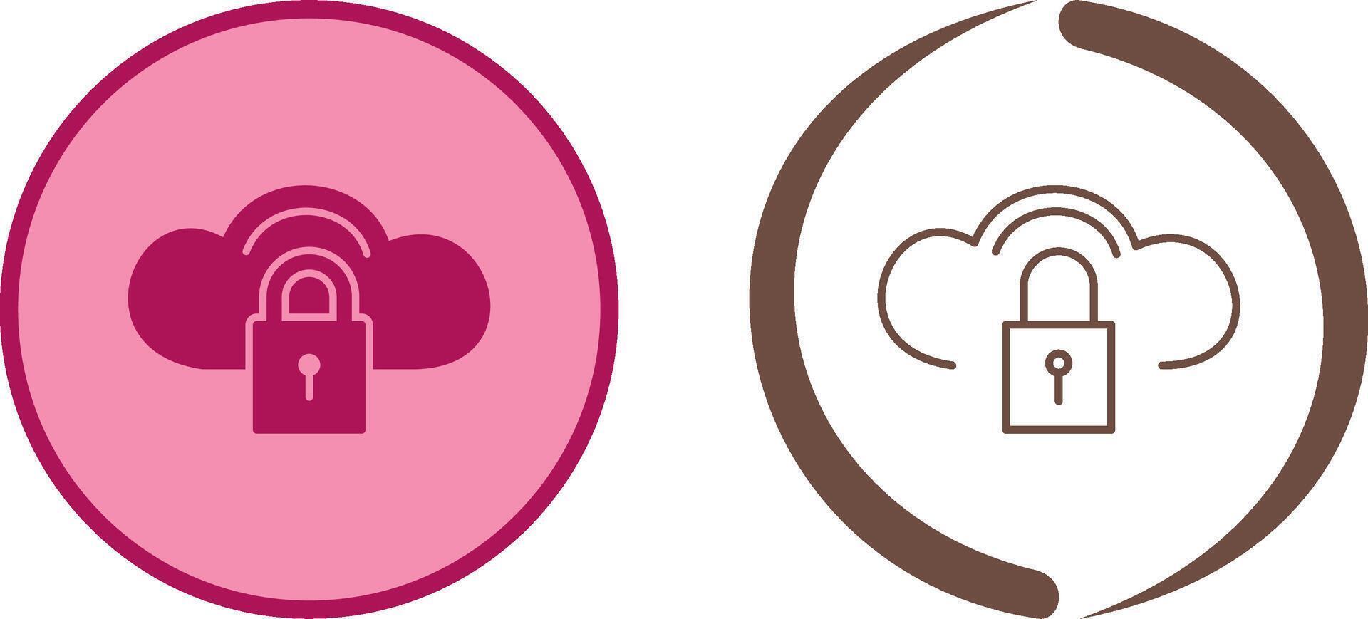 Secure Cloud Icon Design vector
