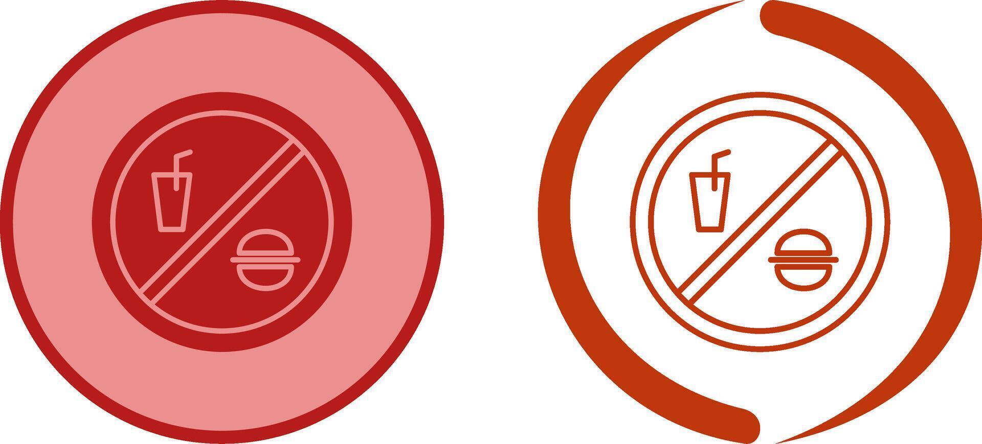 No Food or Drinks Icon Design vector