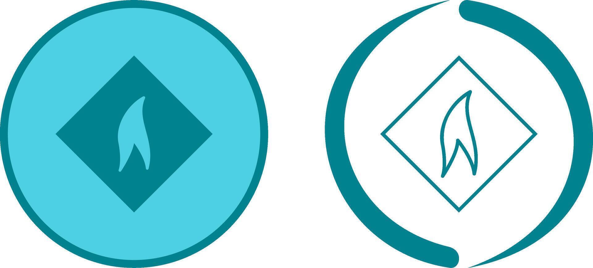 Flammable Material Icon Design vector