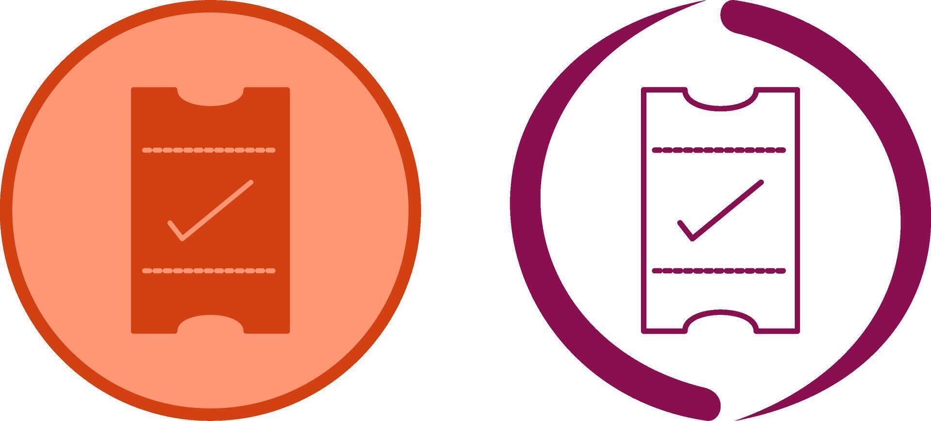 Passes Icon Design vector