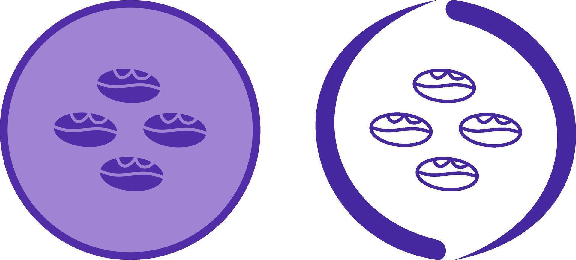 Coffee Beans Icon Design vector