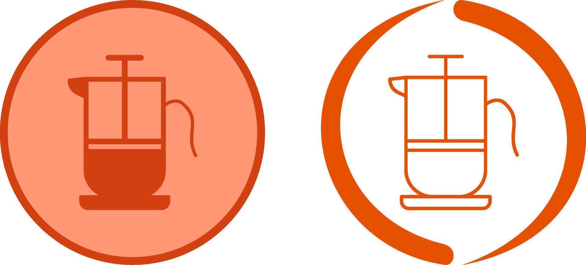 French Press Icon Design vector
