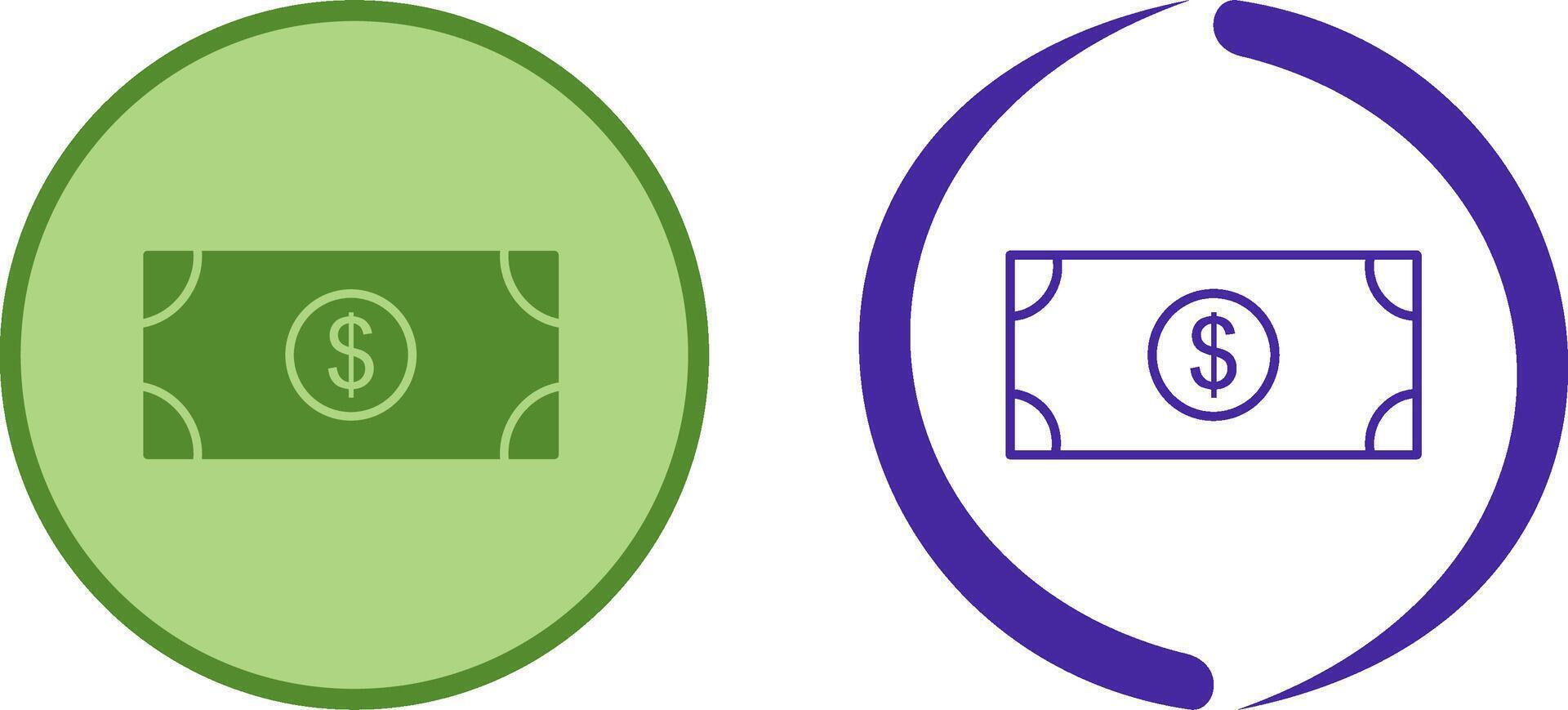 Dollar Bill Icon Design vector
