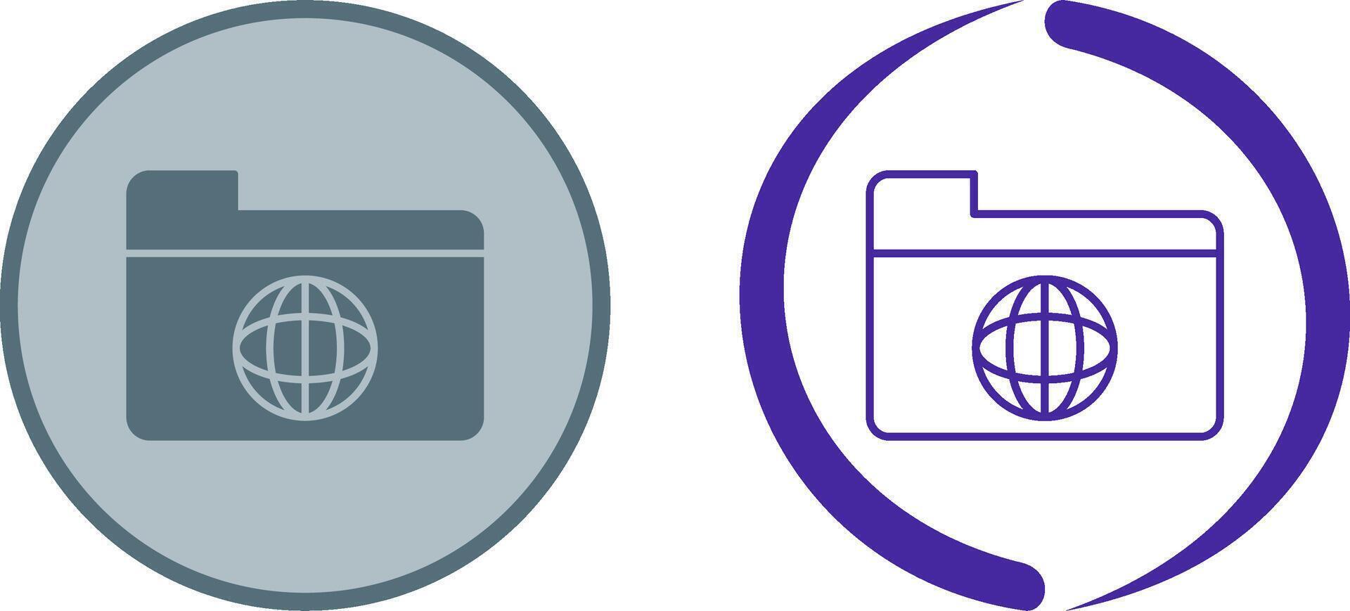 Unique Network Folder Icon Design vector