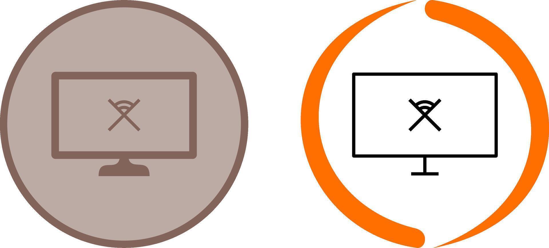 Unique Disconnected Network Icon Design vector