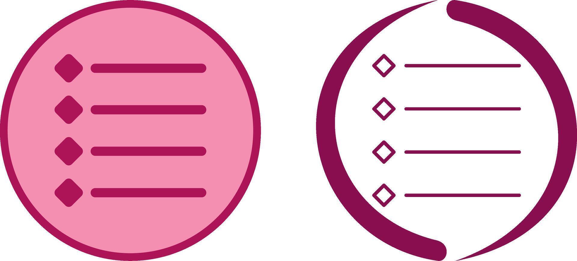 Unique Bulleted list Icon Design vector