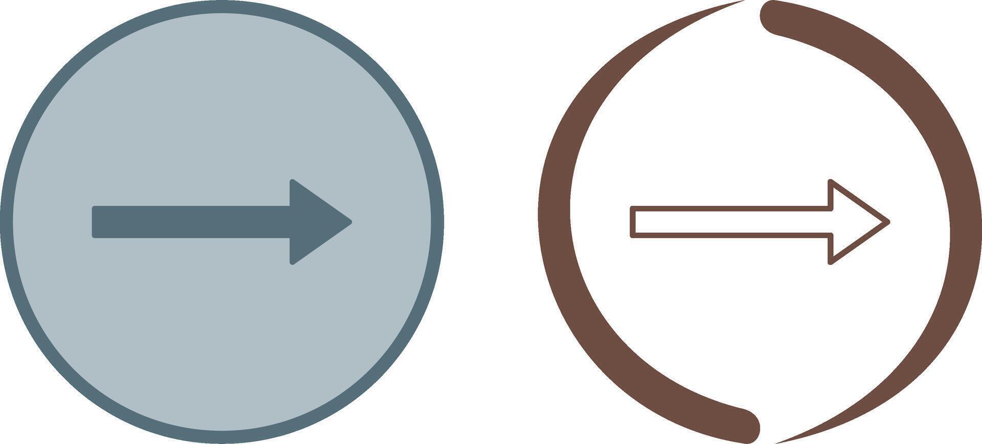 Unique Right Arrow Icon Design vector