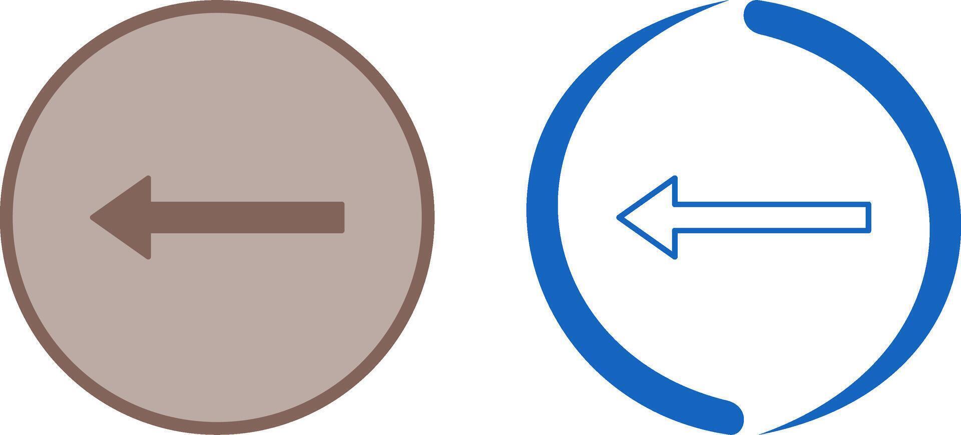 Unique Left Arrow Icon Design vector