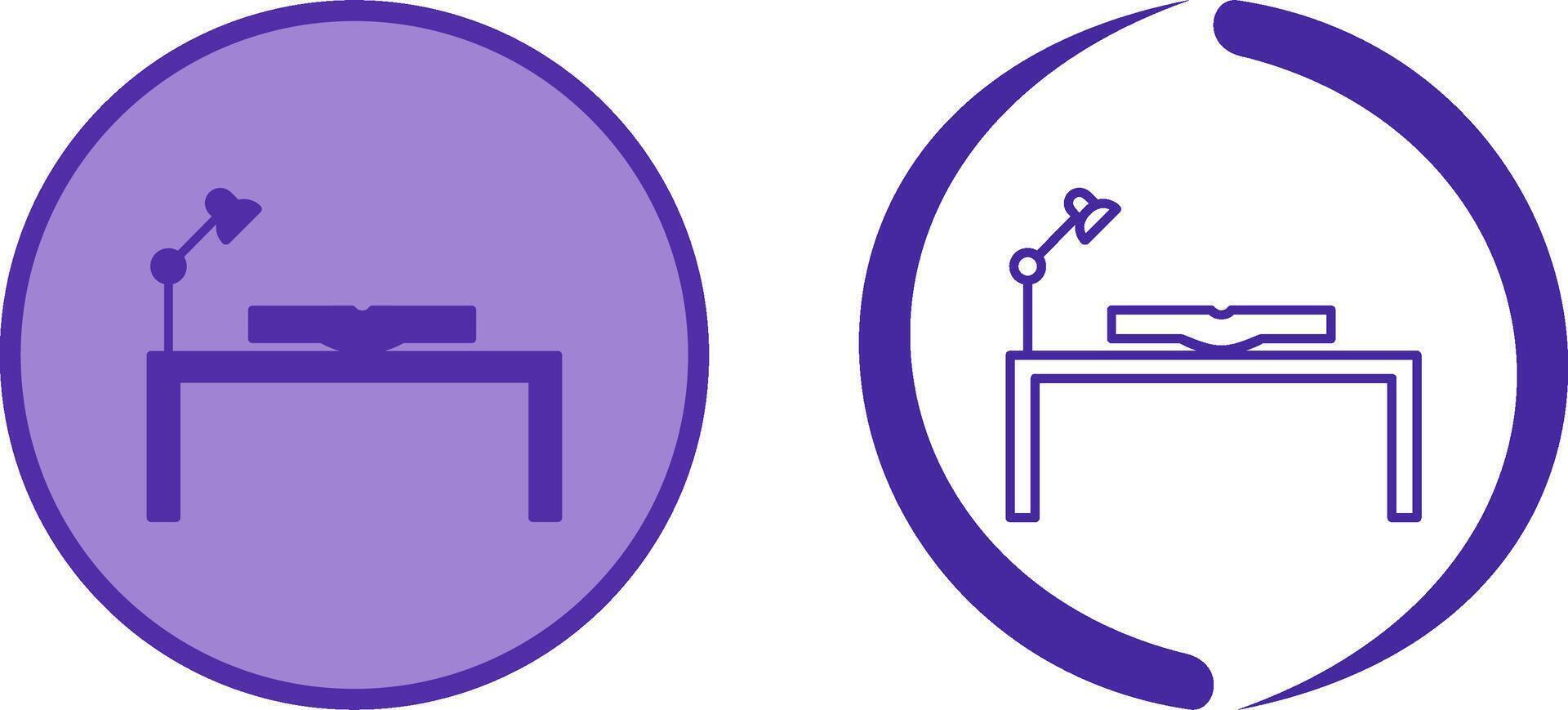 Unique Study Desk Icon Design vector