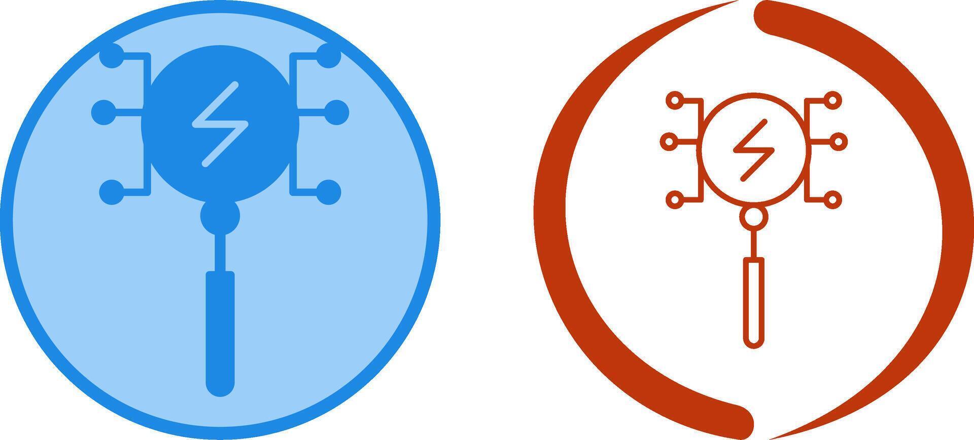 Unique Intelligent Search Icon Design vector