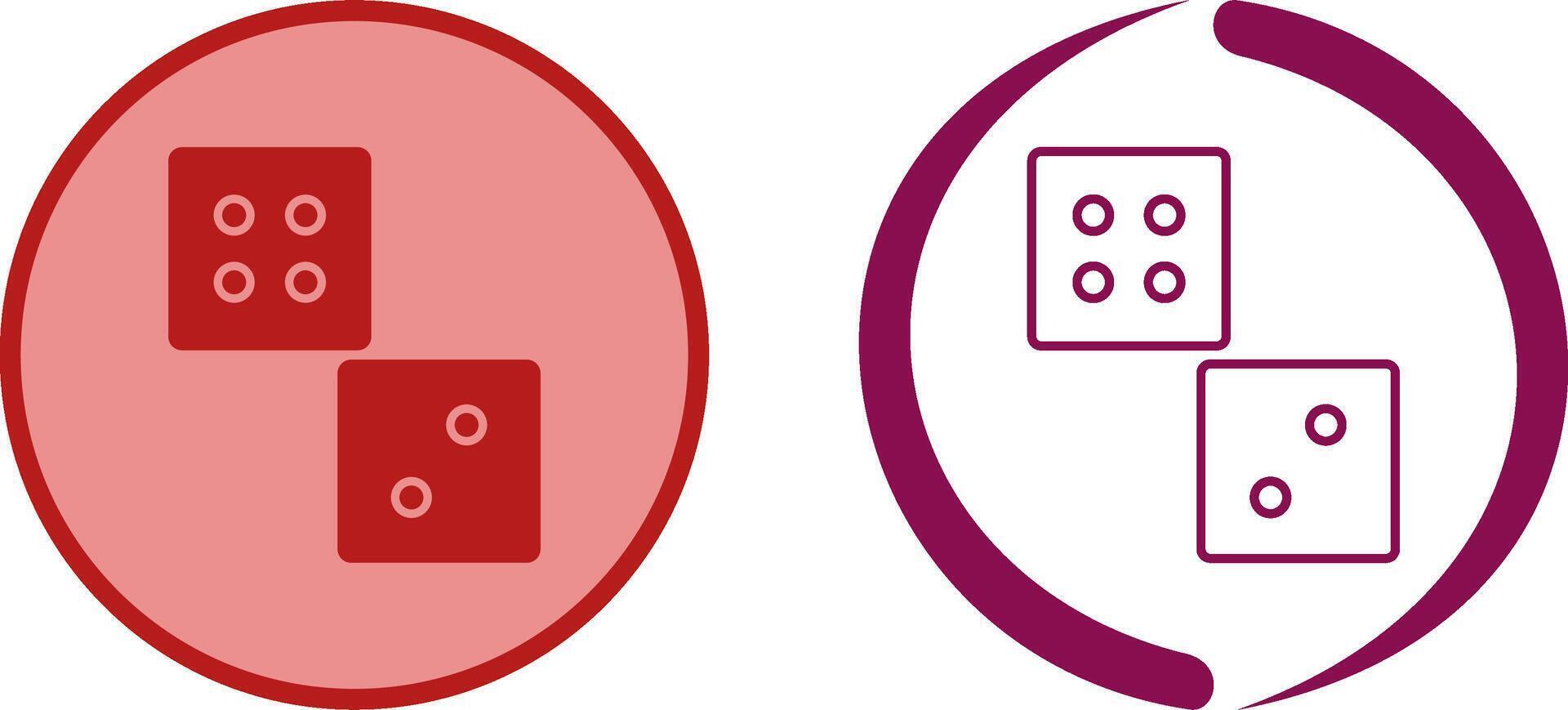 Unique Dice Icon Design vector
