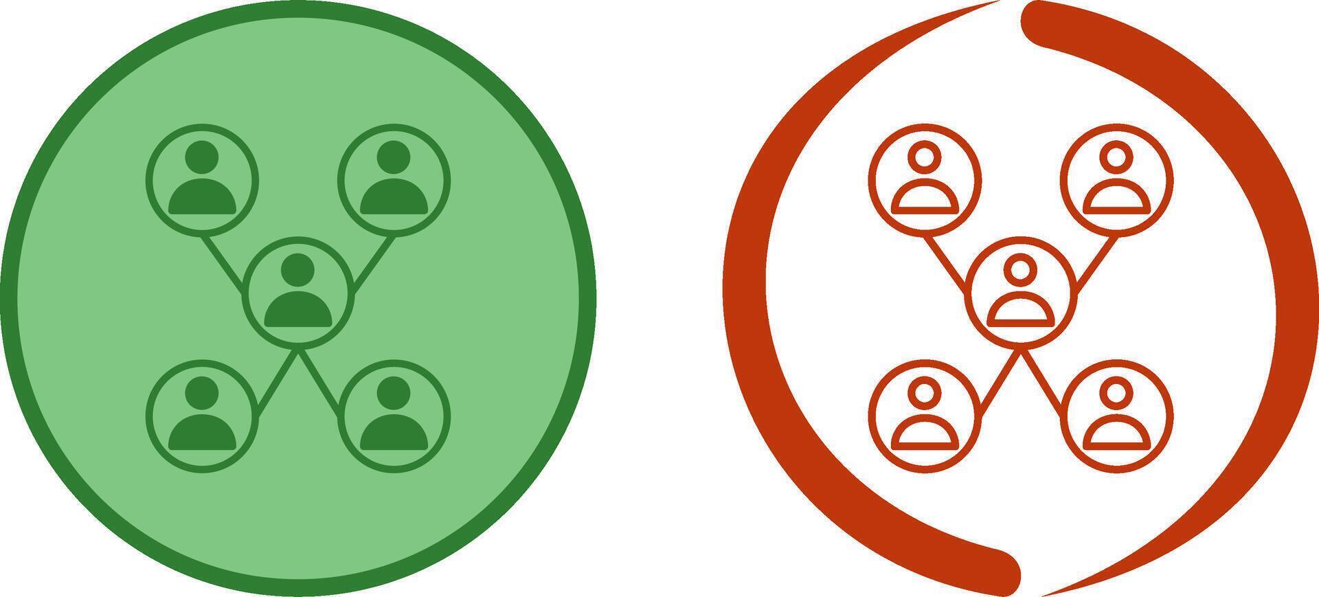 Unique Company Network Icon Design vector