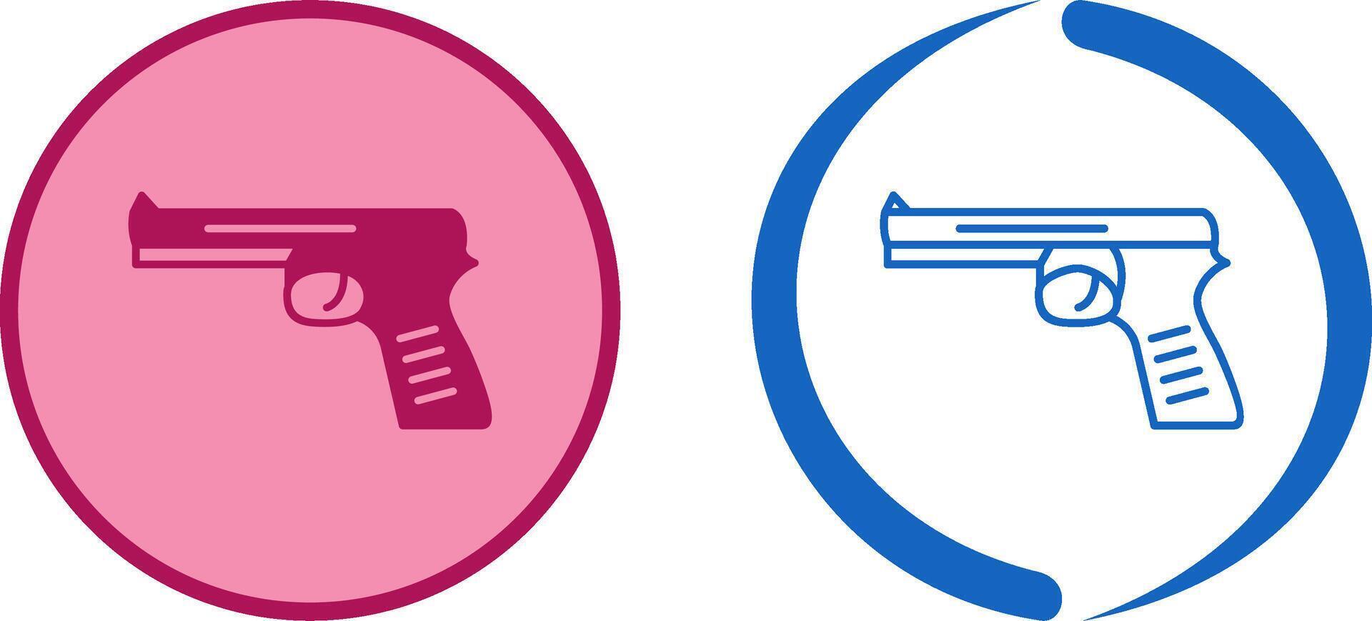 Unique Pistol Icon Design vector