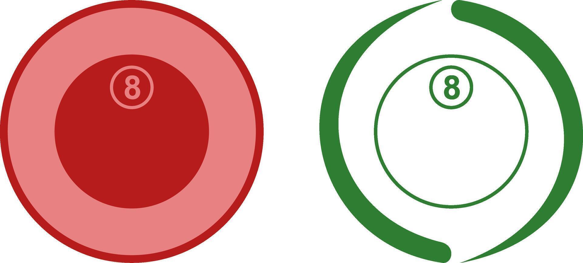 Unique Eight Ball Icon Design vector