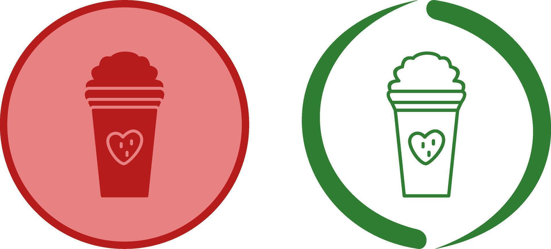 Unique Strawberry Milkshake Icon Design vector