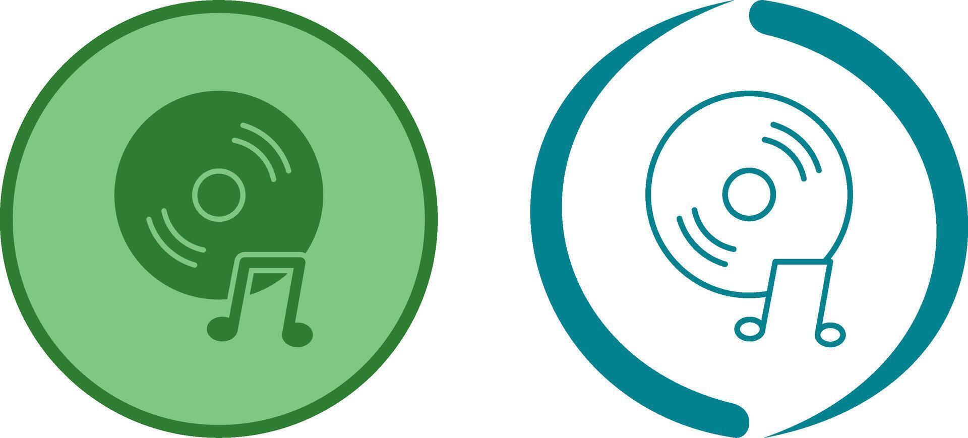 Unique Music CD Icon Design vector