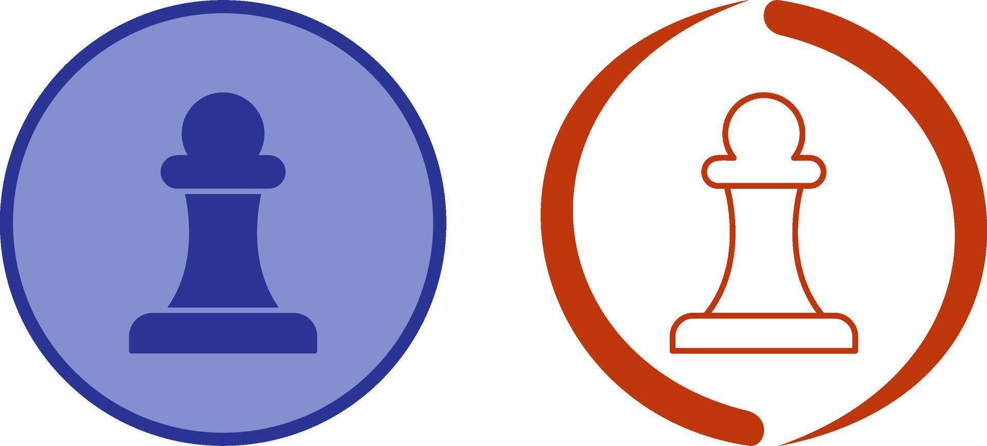 Unique Pawn Icon Design vector